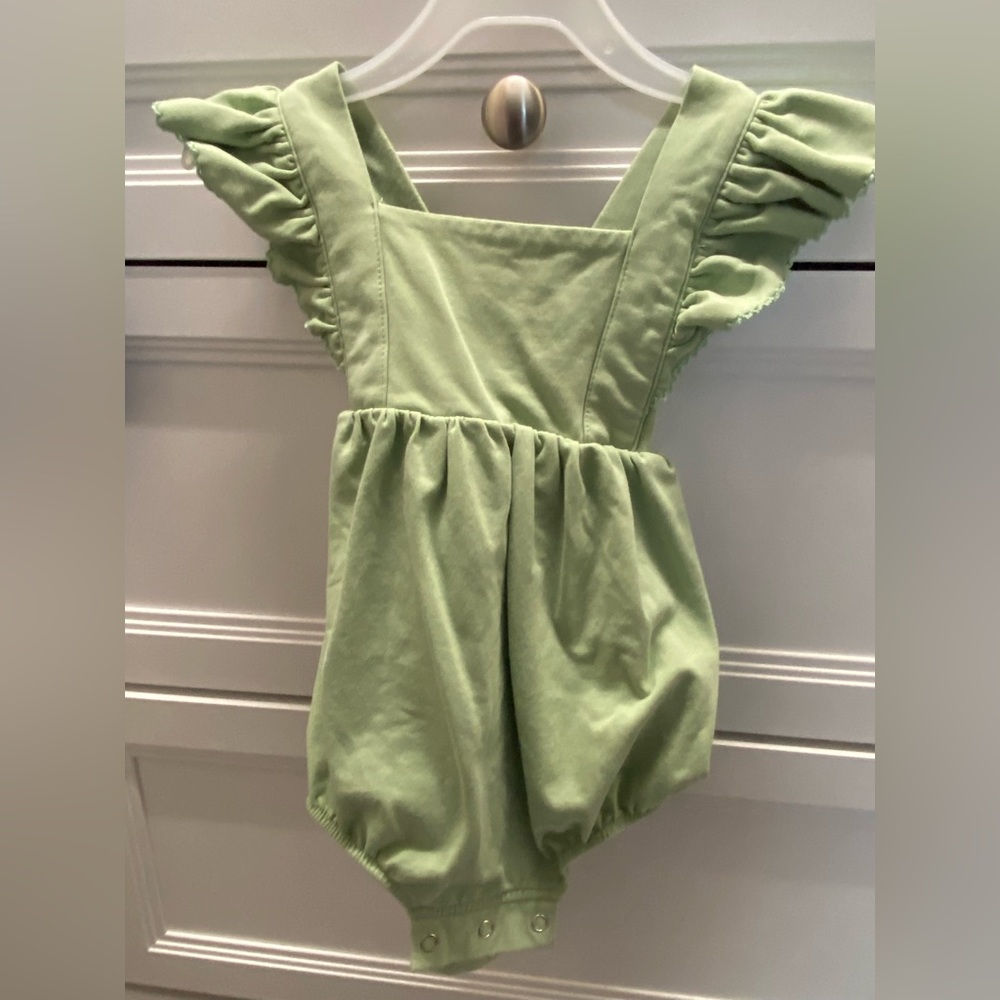 3-6 month green sleeveless bubble